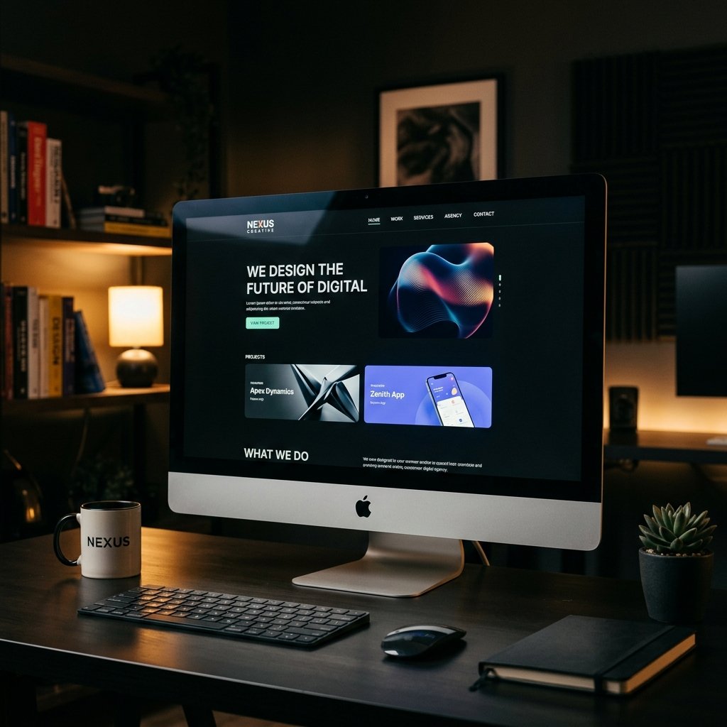 Atlas Digital website redesign displayed on modern monitor